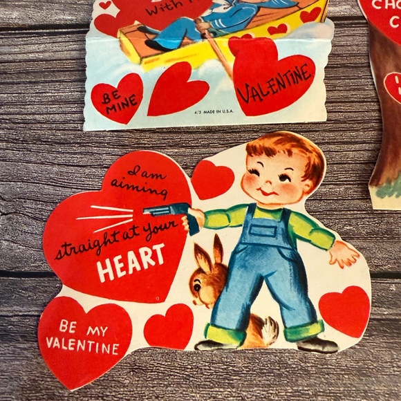 Vintage Valentine Card Collection Set of 6 Siamese Cat sailor cowboy ballerina - Picture 3 of 7